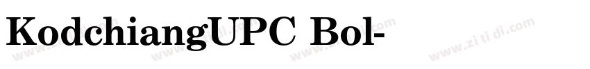 KodchiangUPC Bol字体转换